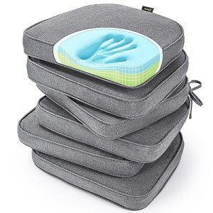 SUNROX Reversible Gel Memory Foam Chair Cushions Set