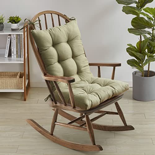 Rocking Chair Cushion Set with Ties - Sage