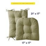 Rocking Chair Cushion Set with Ties - Sage