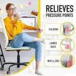 SUNROX Reversible Gel Memory Foam Chair Cushions Set