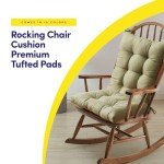 Rocking Chair Cushion Set with Ties - Sage