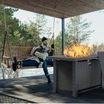 44" Propane Fire Pit Table with Lid & Cover