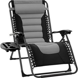 Oversized Zero Gravity Patio Recliner Chair - Black/Gray