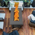 44" Propane Fire Pit Table with Lid & Cover