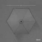10ft Gray Steel Patio Umbrella with Crank