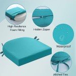 Thick Waterproof Outdoor Chair Cushions Set of 2