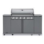 6-Burner Gas Grill Outdoor Kitchen Island