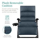Oversized Zero Gravity Patio Recliner with Tray