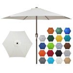 Blissun 7.5 ft Cream White Patio Umbrella