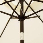 Blissun 7.5 ft Cream White Patio Umbrella