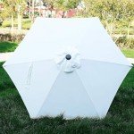Blissun 7.5 ft Cream White Patio Umbrella