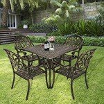 TITIMO 5-Piece Cast Aluminum Dining Set