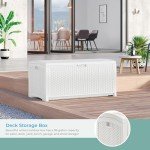 Suncast 99 Gallon Wicker Outdoor Storage Box
