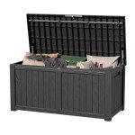 120 Gallon Waterproof Outdoor Storage Box - Black