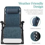 Oversized Zero Gravity Patio Recliner with Tray