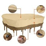 Water-Resistant 108" Patio Table & Chair Cover