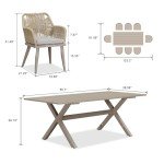 Purple Leaf 9-Piece Outdoor Dining Set - Rattan