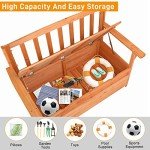 VINGLI Weatherproof Outdoor Storage Bench for Two