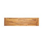 Acacia Wood and Metal Outdoor Bench