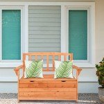 VINGLI Weatherproof Outdoor Storage Bench for Two