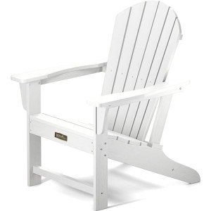 SERWALL White Weather Resistant Adirondack Chair