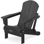 SERWALL Folding Adirondack Chairs for Outdoor Living