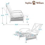 Adjustable Outdoor Recliner Chairs Set of 2