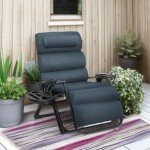 Oversized Zero Gravity Patio Recliner with Tray