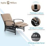 Adjustable Outdoor Recliner Chairs Set of 2