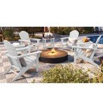 SERWALL White Weather Resistant Adirondack Chair