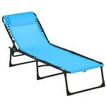Outsunny Folding Chaise Lounge Chair - Blue