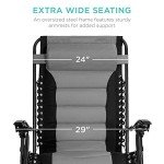 Oversized Zero Gravity Patio Recliner Chair - Black/Gray