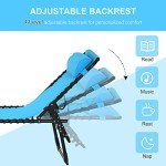 Outsunny Folding Chaise Lounge Chair - Blue