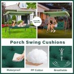 Dark Green Outdoor Swing Cushions for 2-3 Seat