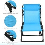 Outsunny Folding Chaise Lounge Chair - Blue