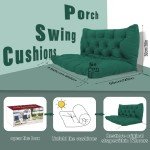 Dark Green Outdoor Swing Cushions for 2-3 Seat