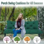 Dark Green Outdoor Swing Cushions for 2-3 Seat