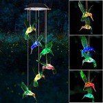 Solar Hummingbird Wind Chime for Outdoor Decor