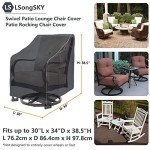 LSongSKY Waterproof Patio Chair Covers - 2 Pack