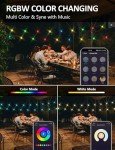 Smart 98Ft RGBW Waterproof Patio String Lights