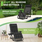 ZENPETIO XL Zero Gravity Chair with Cushion