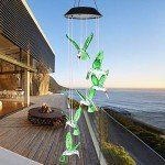 Solar Hummingbird Wind Chime for Outdoor Decor