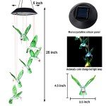 Solar Hummingbird Wind Chime for Outdoor Decor