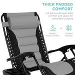Oversized Zero Gravity Patio Recliner Chair - Black/Gray