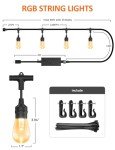 Smart 98Ft RGBW Waterproof Patio String Lights