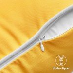 Set of 2 Yellow Outdoor Pillow Covers, 18x18 Inch