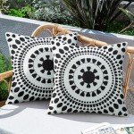 Merrycolor Set of 2 Waterproof Outdoor Pillow Covers