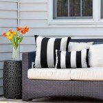 Set of 2 Waterproof Striped Outdoor Pillow Covers