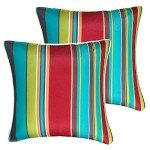 Striped Outdoor Throw Pillows – Set of 2