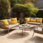 Set of 2 Yellow Outdoor Pillow Covers, 18x18 Inch